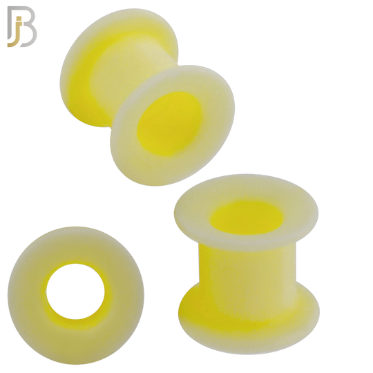 PS07BG -  Beige Color Hard Silicone Double Flare Plugs Pair