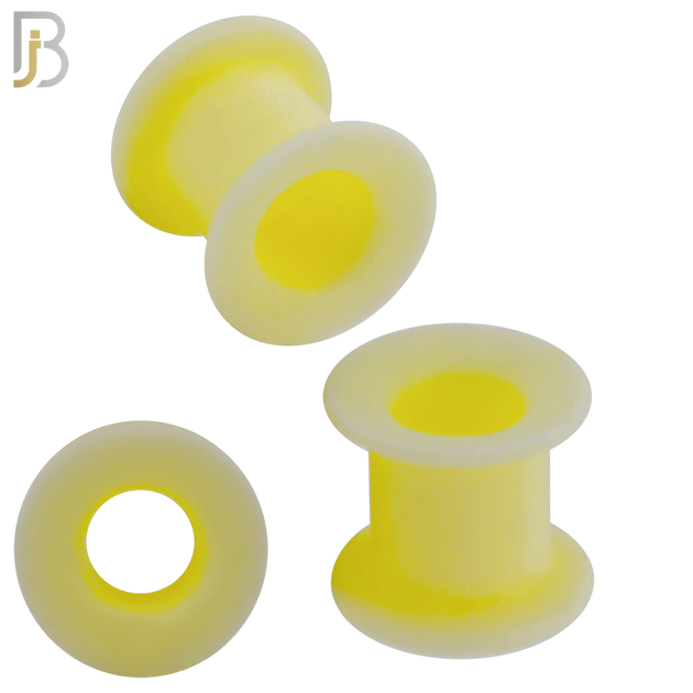PS07BG -  Beige Color Hard Silicone Double Flare Plugs Pair