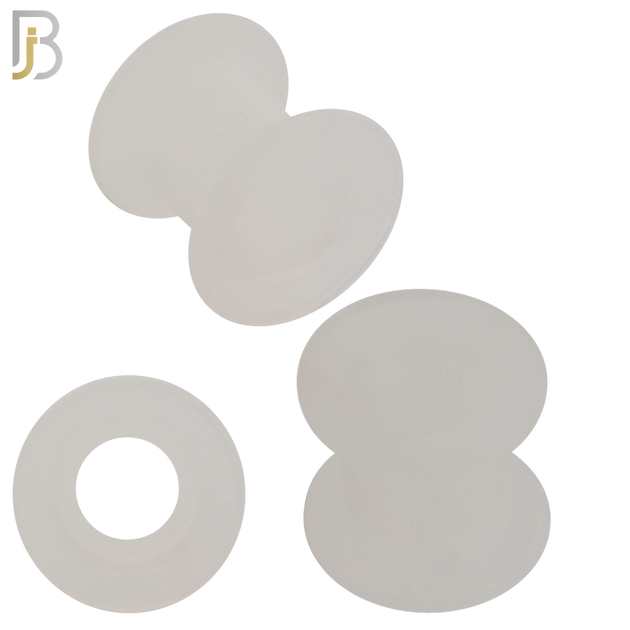 PS07C - Clear Color Hard Silicone Double Flare Plugs Pair