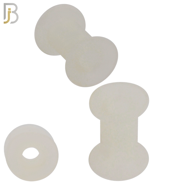 PS07C - Clear Color Hard Silicone Double Flare Plugs Pair