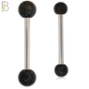 BB67 - 316L Surgical Steel Bar Matte Texture Ball  External Threaded (PACK OF 6) image 0