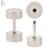FP28S - Surgical Steel Plain Fake Plug (PACK OF 3 Pairs) image 1