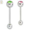 BB66 - 316L Surgical Steel 6mm Ball with CZ and 5mm Ball Plain (Pack of 6) image 0