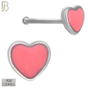 925-NR121B- 925 Silver Nose Bone Heart Shape with Enamel - Pack of 6 image 3