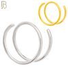 CT112 - 316 Surgical Steel Plain Coil Single Piercing Double Hoop image 0