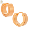 ES85R - 316L Stainless Steel Rose Gold Plated Plain Design Huggies Clip On image 5