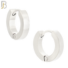 ES85S - 316L Stainless Steel Plain Design Huggies Clip On image 3