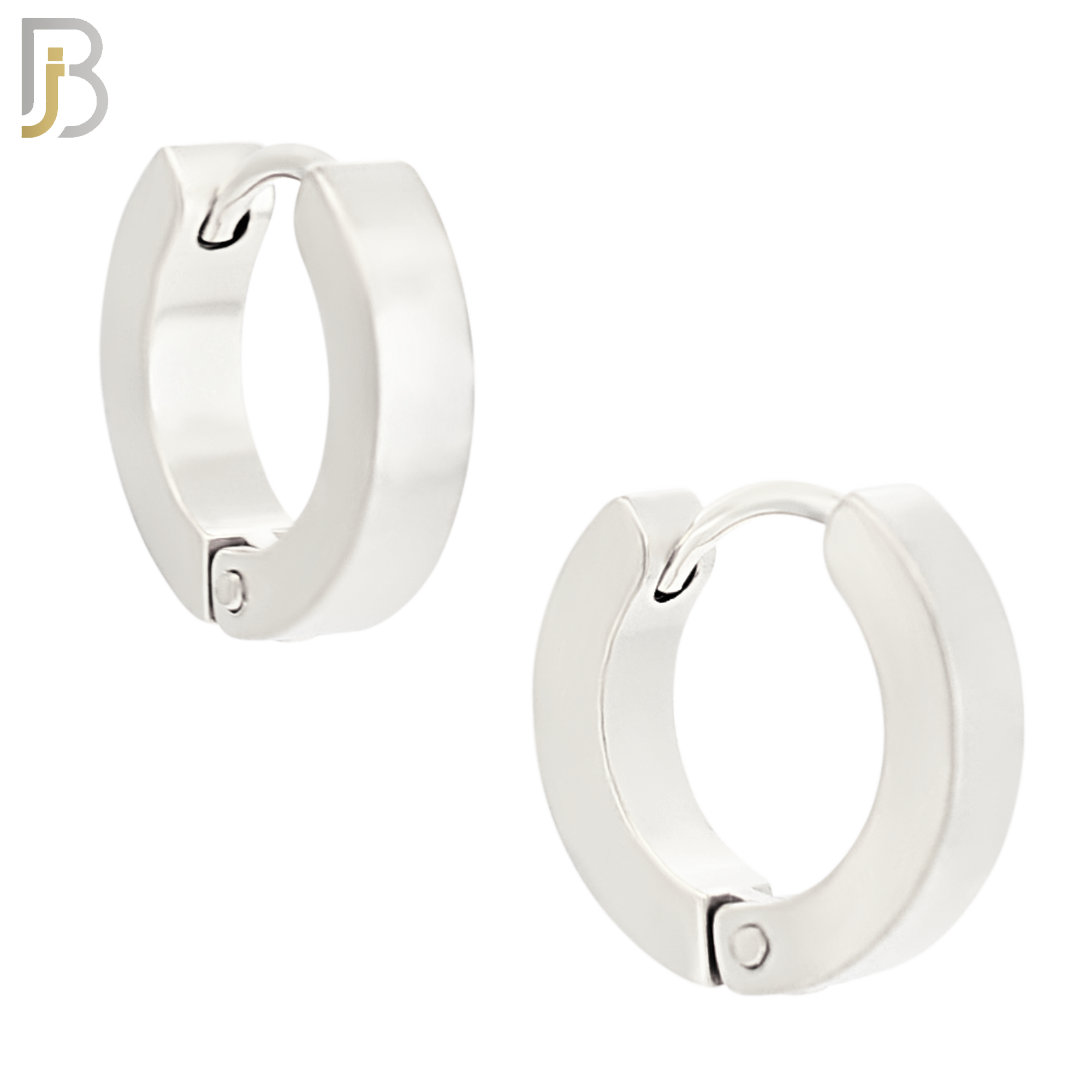 ES85S - 316L Stainless Steel Plain Design Huggies Clip On image 3