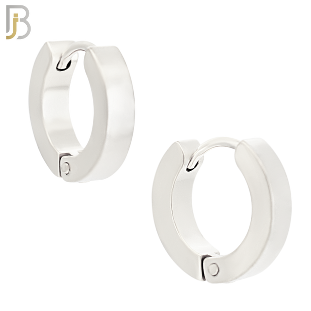 ES85S - 316L Stainless Steel Plain Design Huggies Clip On image 3