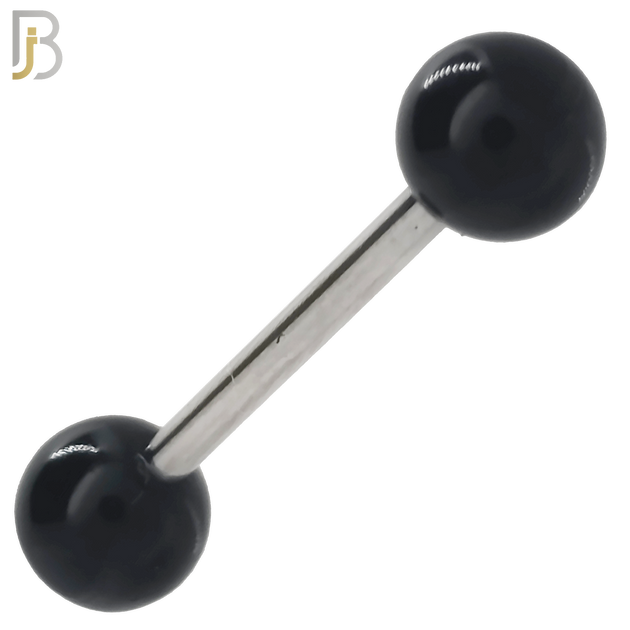 PK-BB03S - 316L Surgical Steel Barbell with Solid Color Acrylic Ball Screw External Threaded Pack of 120 image 6