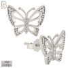 925-ES377 - .925 Sterling Silver Butterfly Stud Earrings image 1