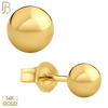 14-ES102Y - 14k Yellow Gold Push Back Plain Ball Stud Earrings image