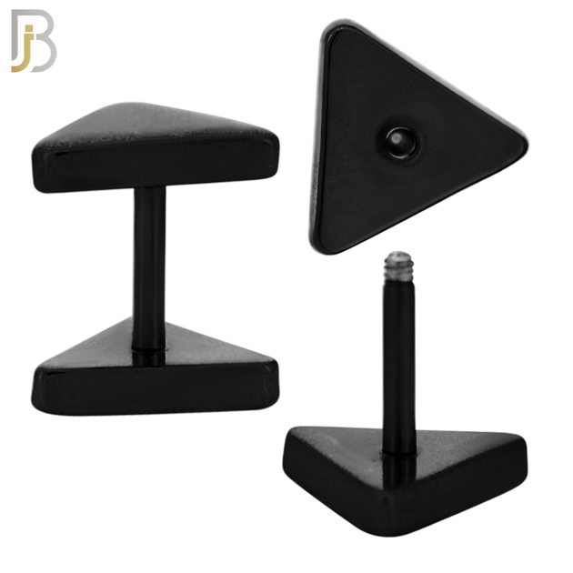 FP38 - Steel Triangle Design Fake Plug (Pack of 3 Pairs) image 6