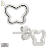 925-ES460 - 925 Sterling Silver Hollow Butterfly Design Earrings (Butterfly Backing) image 1