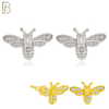 925-ES364 - .925 Sterling Silver Bee Stud Earrings image 0