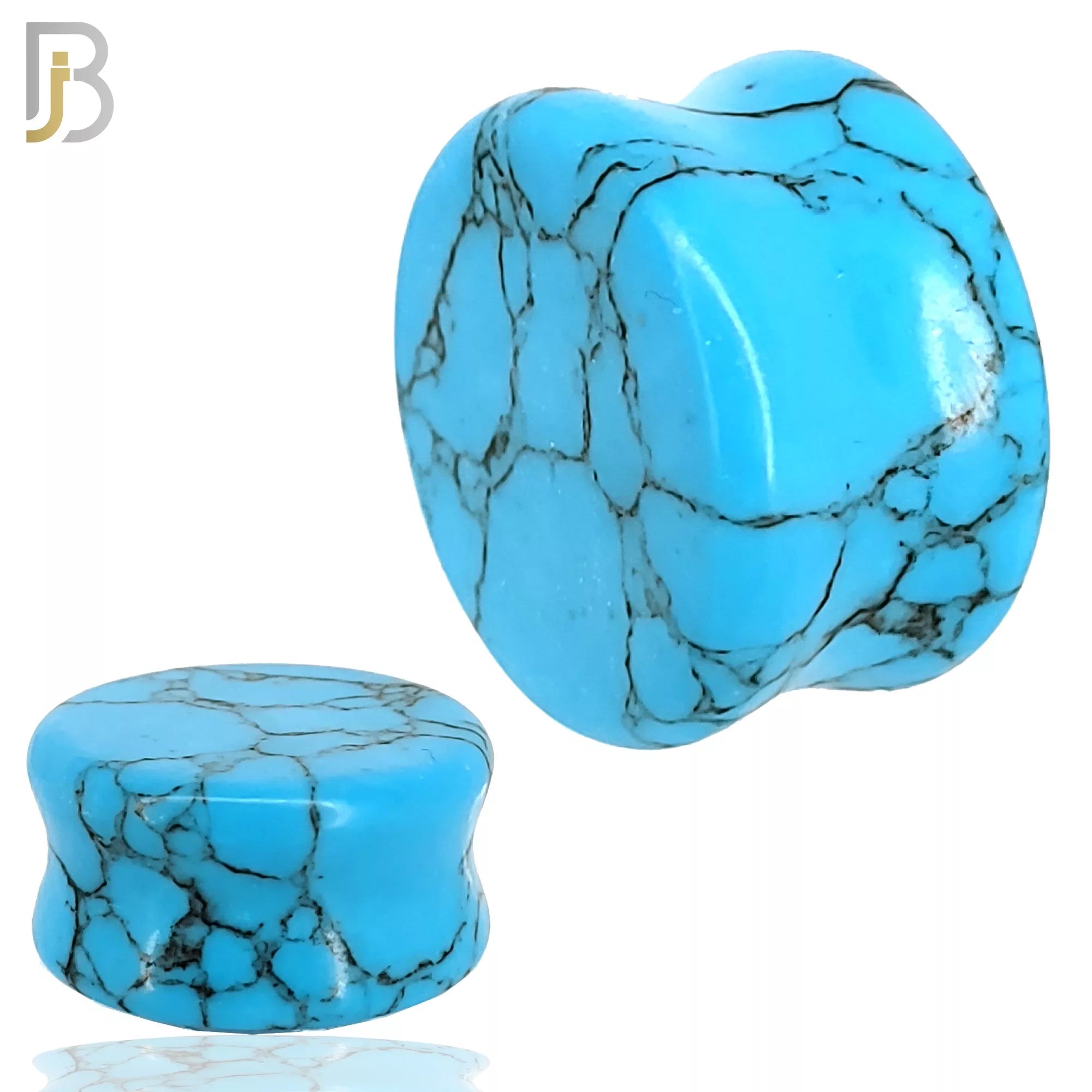 PSTTQ - Natural Stone Turquoise Double Flare Plugs image 0