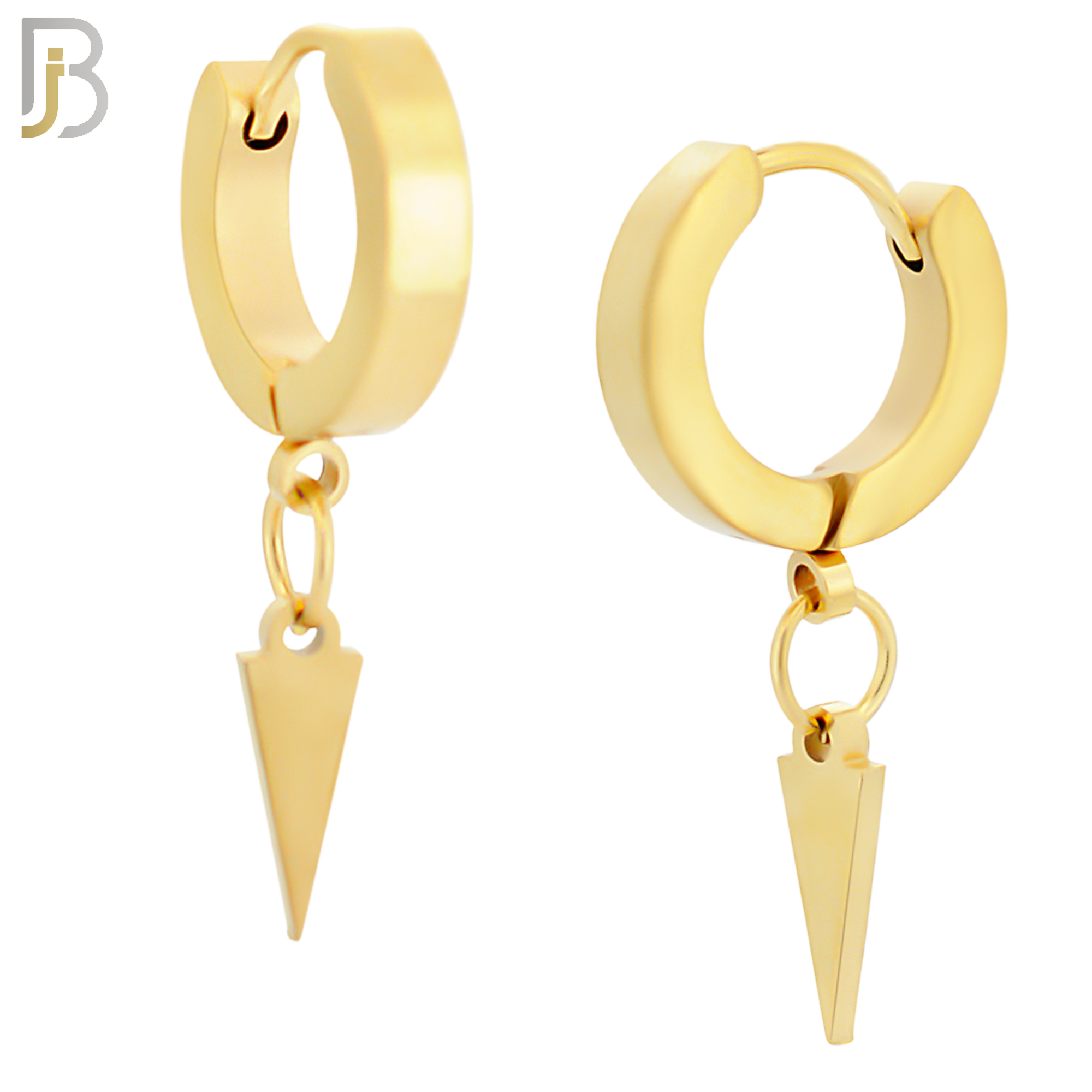 ES101 - 316L Stainless Steel Dangling  Triangle Huggies Clip On image 3