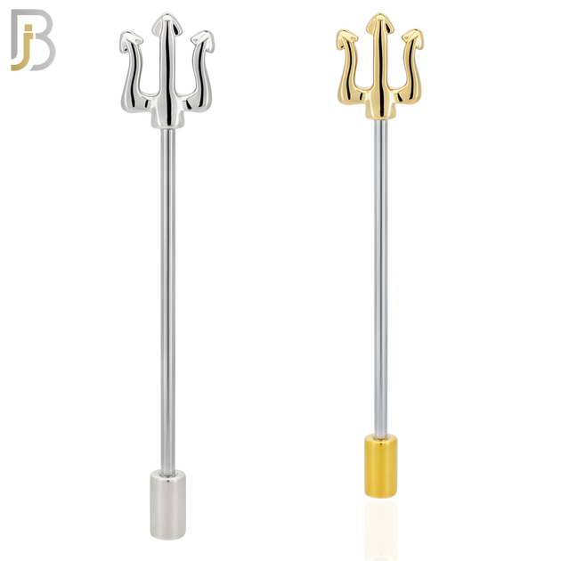 BB08 - 316L Surgical Steel Screw Barbell Trident Design Industrial (PACK OF 4) image 0