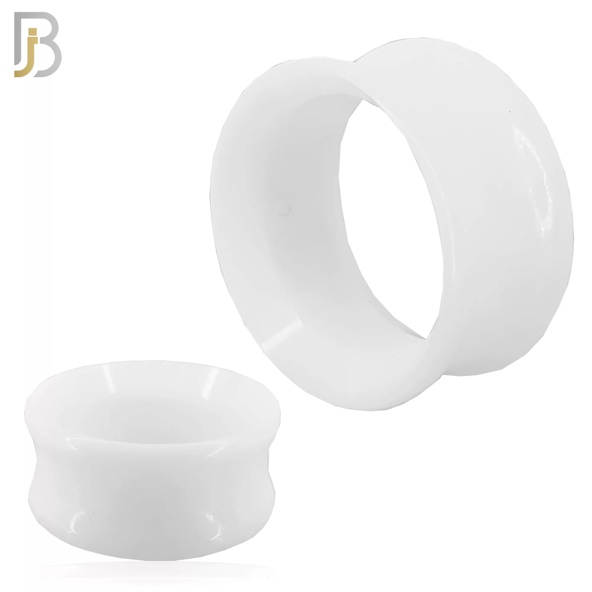 PA02W - White Tunnel Acrylic Double Flare Plug image 0