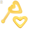 NR37B - 316L Surgical Steel Nose Bone Plain Hollow Heart Design (PACK OF 6) image 2