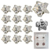 104 - 316L Surgical Steel April Birthstone Prong Star Caflon Piercing Earrings Pack of 12 image