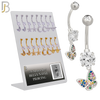PK-N008 - 316L Surgical Steel Different Designs Dangle Belly Rings - Pack of 16 image 0