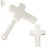 NR21B - 316L Surgical Steel Nose Bone Plain Cross Design (PACK OF 6) image 1