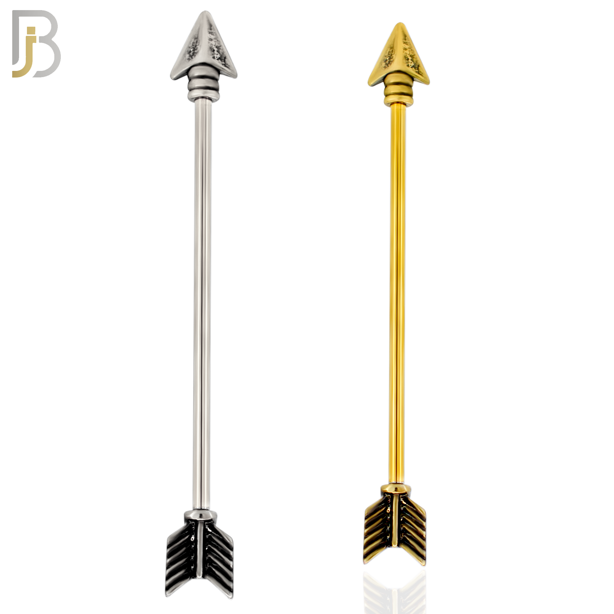 BB44 - 316 Stainless Steel Vintage Arrow Industrial Barbell (PACK OF 4) image 0