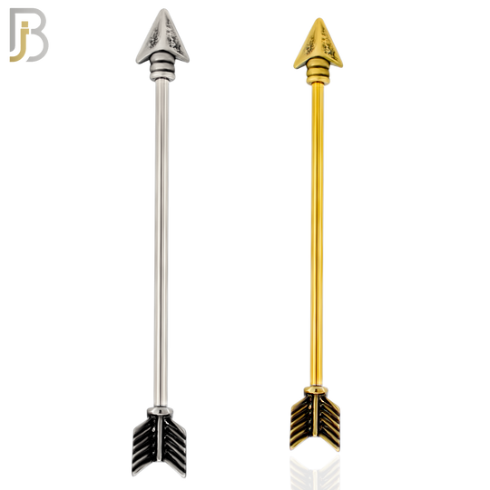 BB44 - 316 Stainless Steel Vintage Arrow Industrial Barbell (PACK OF 4) image 0