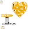 14-G23-DM20 - 14k Titanium Anchor and 14k Gold Top Heart Nugget Dermal - Internally Threaded image 0