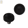 DM01KK -  Black Plated Surgical Steel Dermal Bezel Black Cubic Zirconia 1.2mm Screw Top (PACK OF 6) image 3