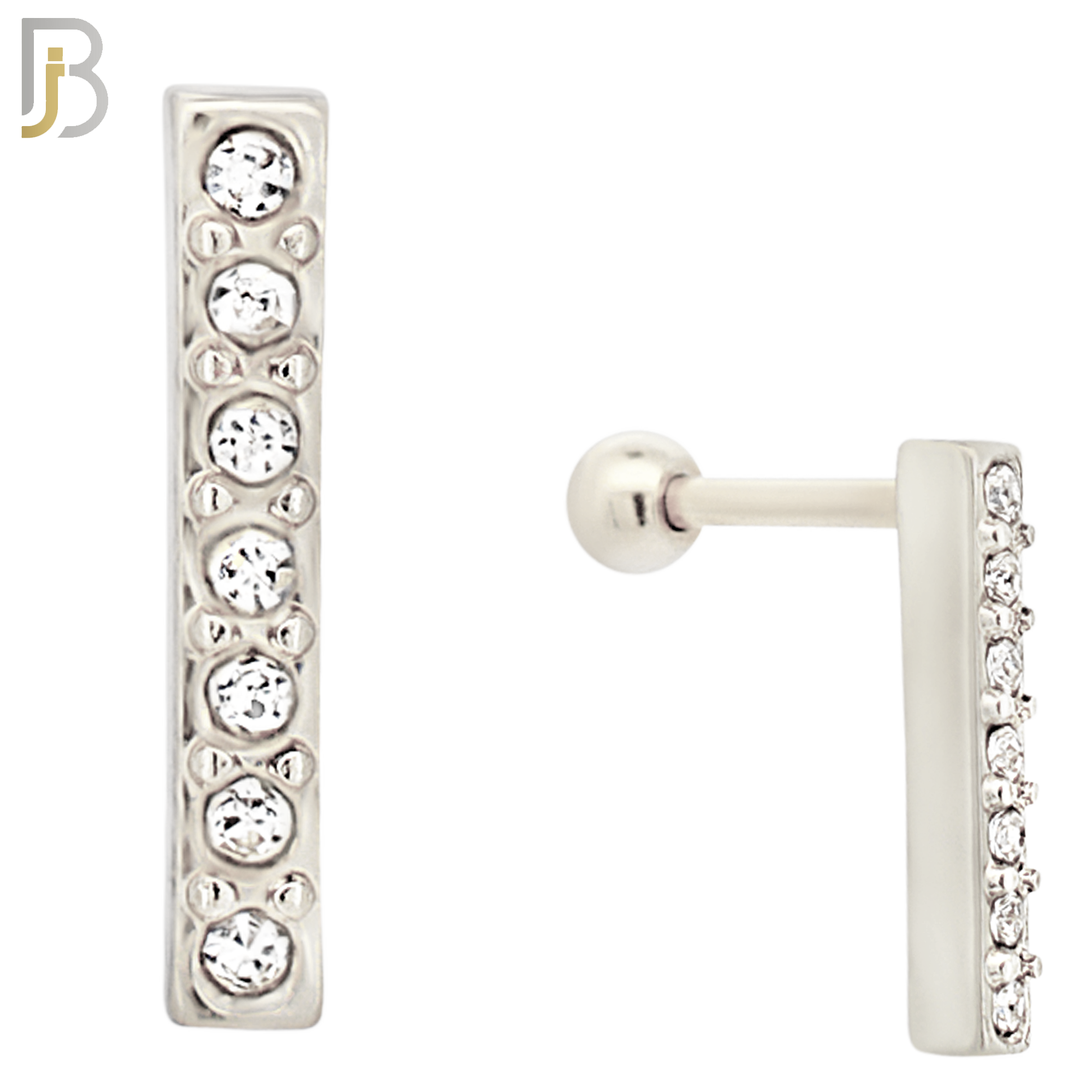 TB113 -  316L Stainless Steel Bar Tragus/Cartilage Barbell (PACK OF 6) image 1