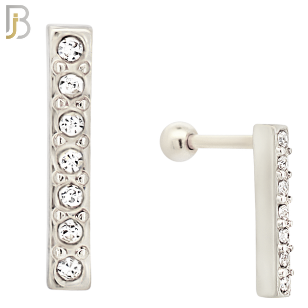 TB113 -  316L Stainless Steel Bar Tragus/Cartilage Barbell (PACK OF 6) image 1