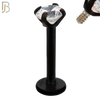 LB14KC16 - 16g Thickness 316L Surgical Steel Black Plated Bar Prong Setting  Zircon Internally Threaded Labret (PACK OF 6) image 4