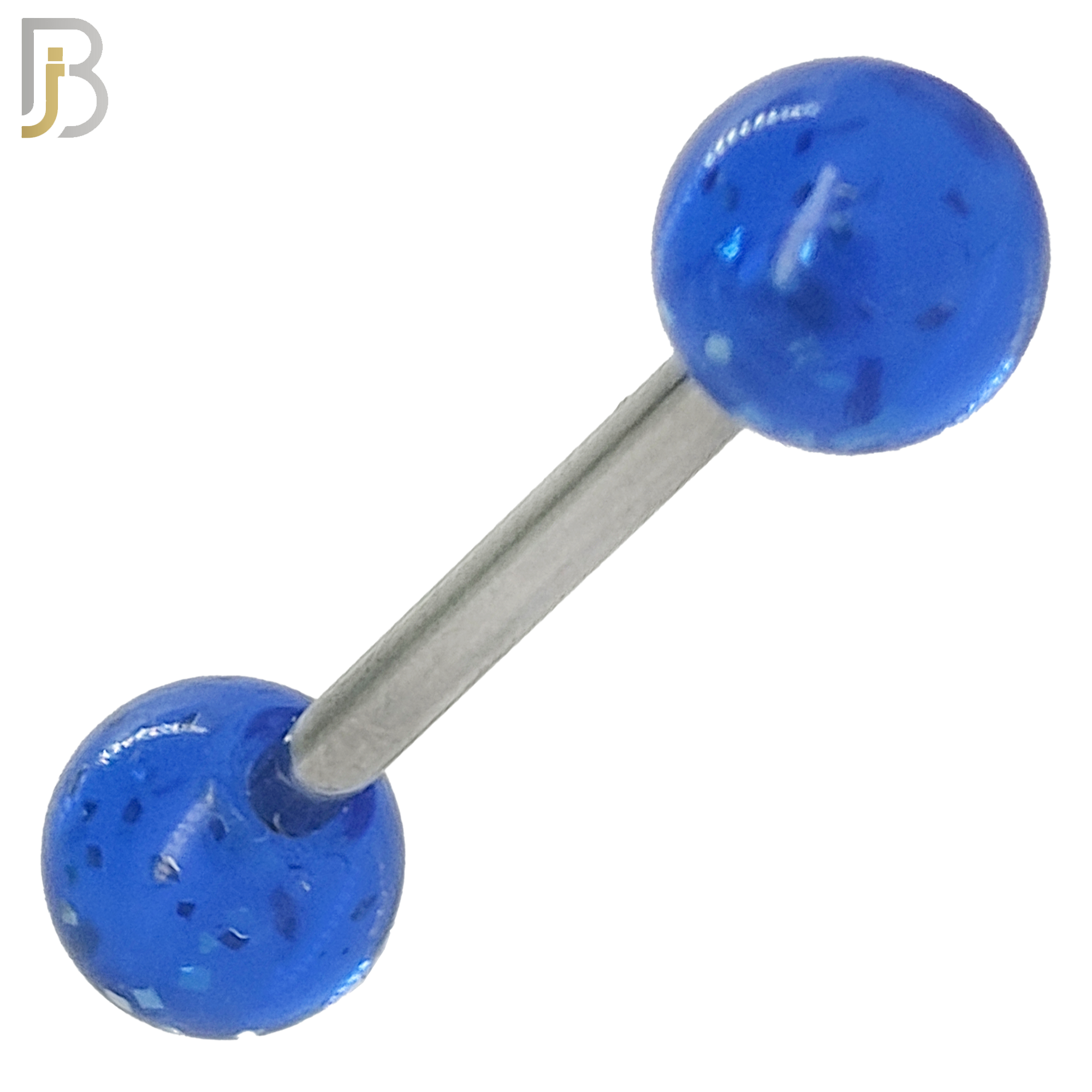 BB04S - 316L Surgical Steel Screw Barbell with Solid Glitter Acrylic Ball Screw External Threaded (PACK OF 6) image 0