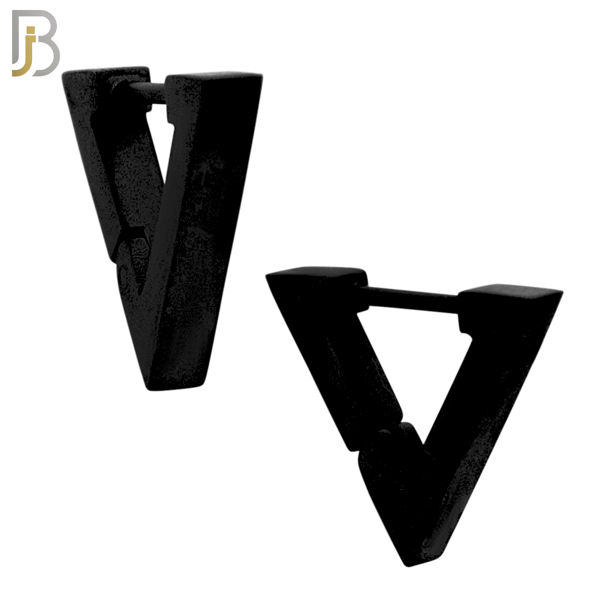ES172 - 316L Stainless Steel Plain Huggies Triangle Shape Clip On image 2