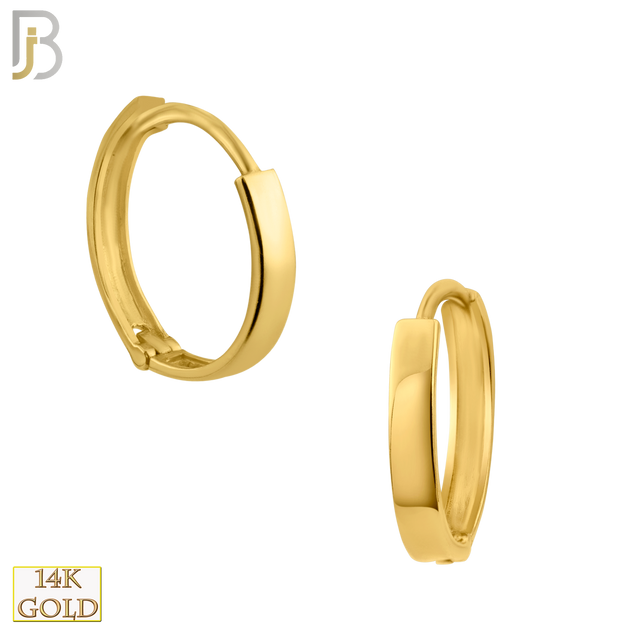 14-ES61Y - 14k Solid Gold Plain Hoops Earring image