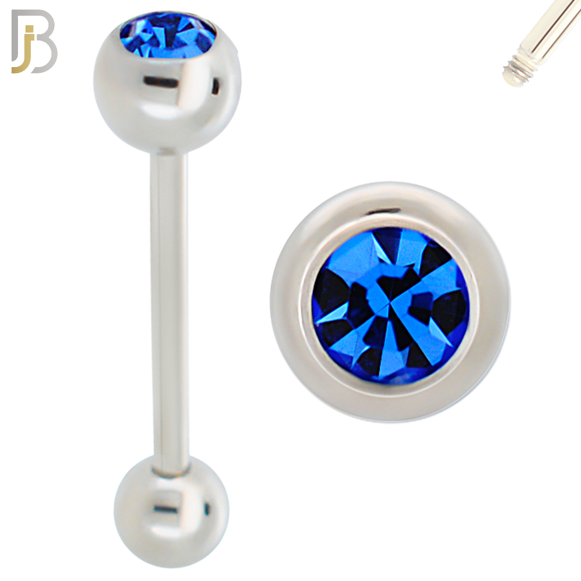 BB66 - 316L Surgical Steel 6mm Ball with CZ and 5mm Ball Plain (Pack of 6) image 6