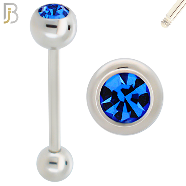 BB66 - 316L Surgical Steel 6mm Ball with CZ and 5mm Ball Plain (Pack of 6) image 6