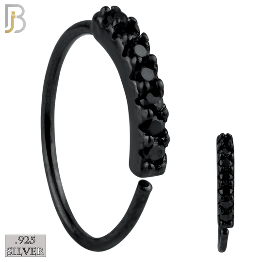 925-CT04 - 925 Sterling Silver 22g Thickness 7 CZ Prong Set Hoops Piercing (Pack of 6) image 6