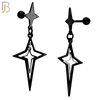 ES44 - 316L Stainless Steel Dangling Spike Cross Hollow with 4mm Screw Ball image 2