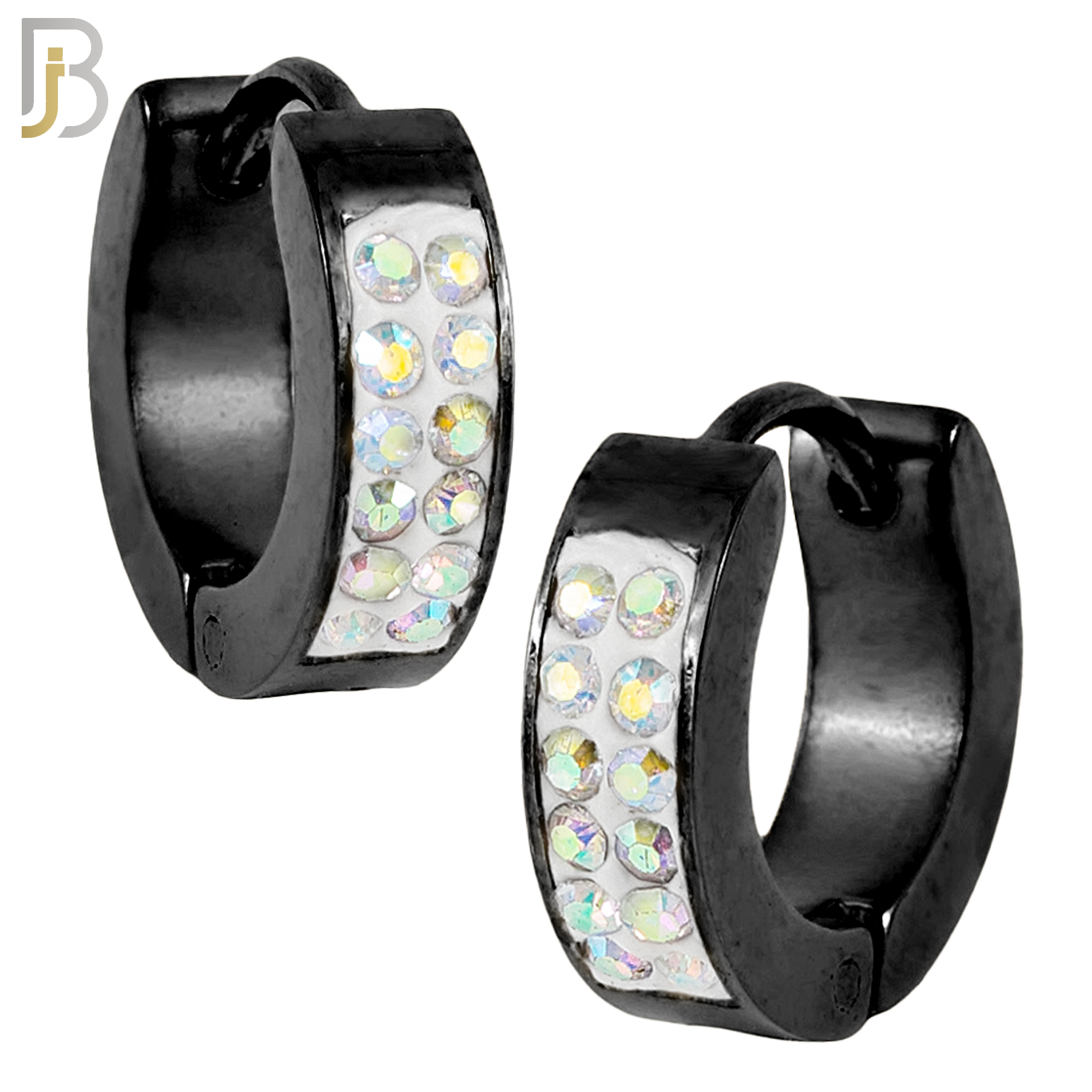 ES03 - 316L Stainless Steel Multi Zircon 4mm Front Thickness Huggies image 3