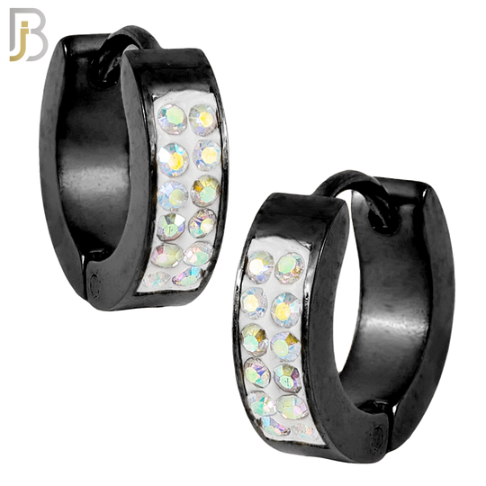 ES03 - 316L Stainless Steel Multi Zircon 4mm Front Thickness Huggies image 3