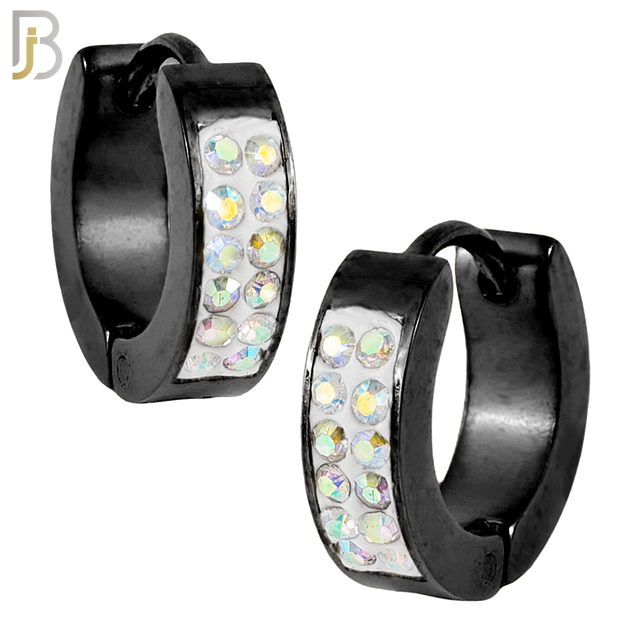 ES03 - 316L Stainless Steel Multi Zircon 4mm Front Thickness Huggies image 3
