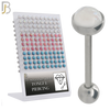 PK-BB07S - 316L Surgical Steel Barbell with Opal Top Mushroom Design  Screw Pack of 120 image 0