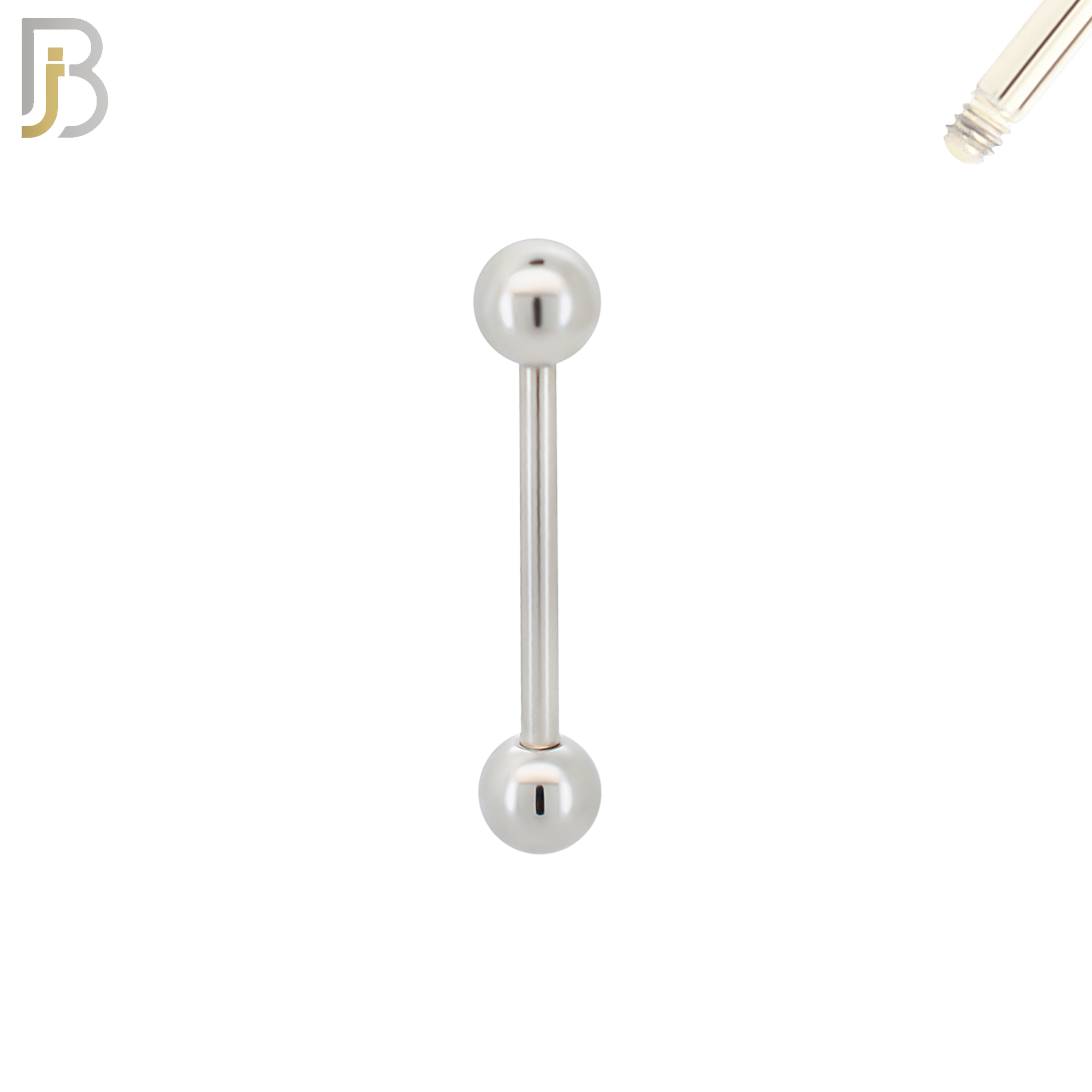 BB01S14 - 14G Thickness 316L Surgical Steel Screw  Barbell Plain Screw External Threaded (PACK OF 6) image 2