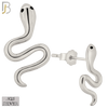 925-ES366 - .925 Sterling Silver Snake Stud Earrings image 1