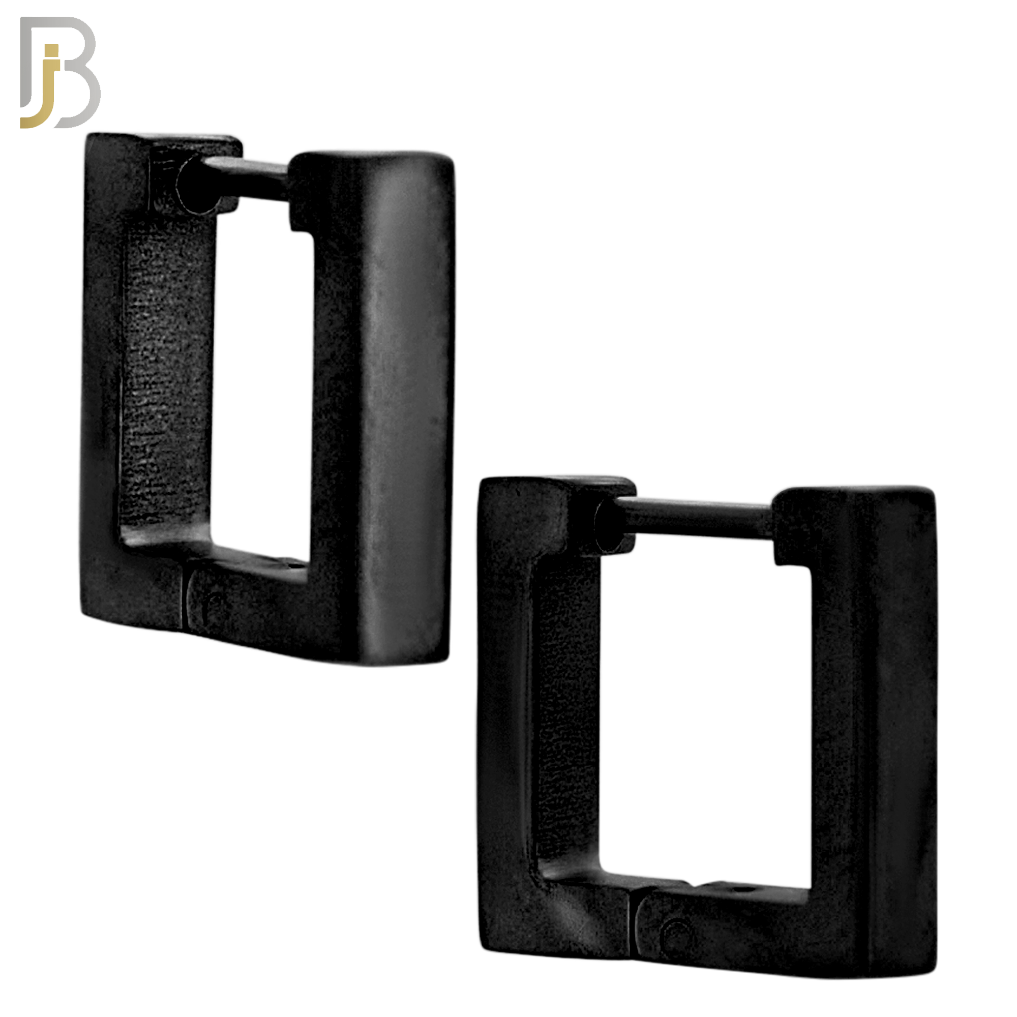 ES174 - 316L Stainless Steel Plain Huggies Square Shape  Clip On image 2