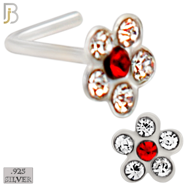 925-PK-NR08LS - 120 pcs, 925 Sterling Silver Nose Studs L Shape, 22g Thickness, Assorted Shape Design Tops Packages image 4