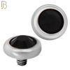 DM01SK - Surgical Steel Dermal Bezel Black Cubic Zirconia 1.2mm Screw Top (PACK OF 6) image 3